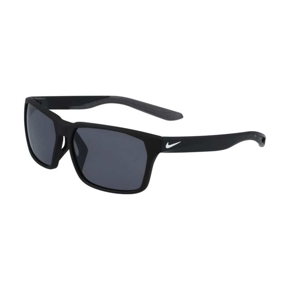 Nike Sunglasses Square Full Rim, Matte Black Frame and Dark Grey Lens